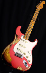 Used Fender Custom Shop '57 Heavy Relic Stratocaster NAMM LTD Fiesta Red Over Two Tone-Brian's Guitars