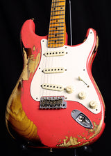 Used Fender Custom Shop '57 Heavy Relic Stratocaster NAMM LTD Fiesta Red Over Two Tone-Brian's Guitars