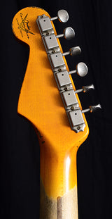 Used Fender Custom Shop '57 Heavy Relic Stratocaster NAMM LTD Fiesta Red Over Two Tone-Brian's Guitars