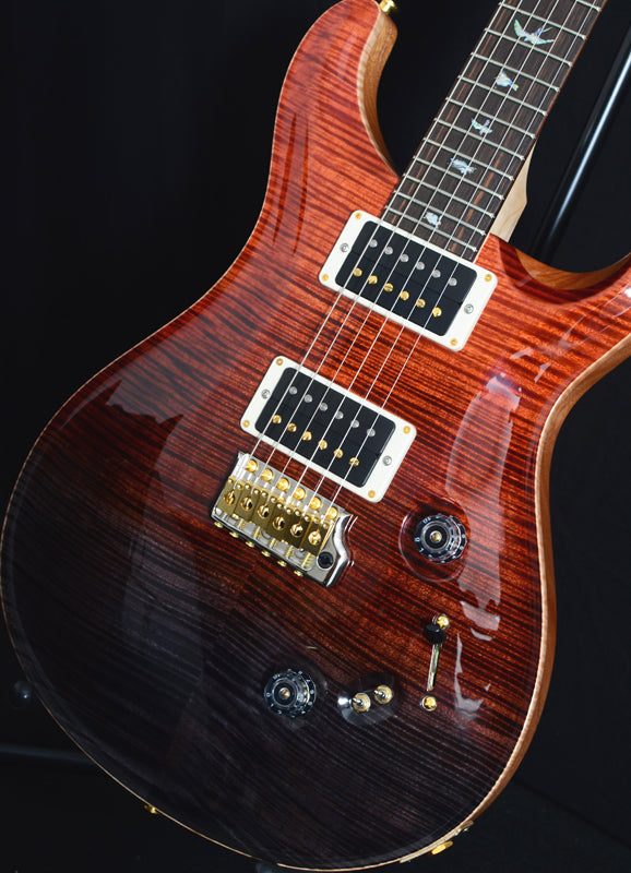 Used Paul Reed Smith Wood Library Custom 24-08 Brian's Limited Fire Red Black Fade-Brian's Guitars