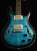 Used Paul Reed Smith SE Hollowbody II Piezo Peacock Blue-Electric Guitars-Brian's Guitars