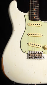 Used Fender Custom Shop 1960 Relic Stratocaster Aged Olympic White-Brian's Guitars
