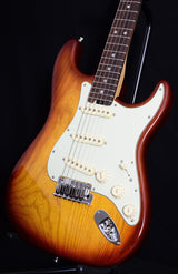 Used Fender American Elite Ash Stratocaster Aged Cherry Burst-Brian's Guitars