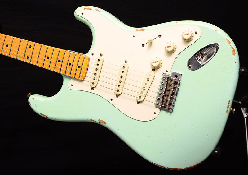 Used Fender Custom Shop 1957 Relic Stratocaster Faded Surf Green