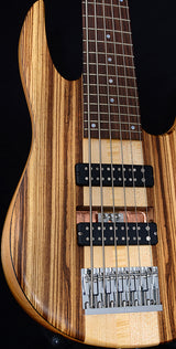 Used Fodera Anthony Jackson AJ6 Contrabass 6 String Zebrawood-Brian's Guitars