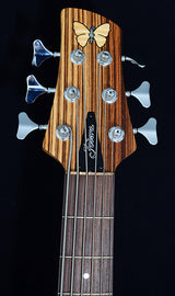 Used Fodera Anthony Jackson AJ6 Contrabass 6 String Zebrawood-Brian's Guitars