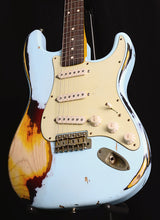 Nash S-63 Sonic Blue Over 3 Tone Sunburst-Brian's Guitars