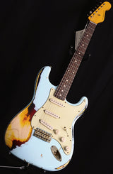 Nash S-63 Sonic Blue Over 3 Tone Sunburst-Brian's Guitars