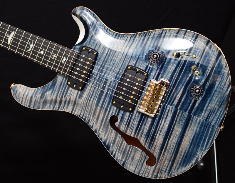 Paul Reed Smith Wood Library 408 Semi-Hollow Faded Whale Blue-Brian's Guitars