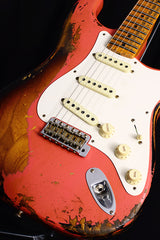 Fender Custom Shop 1957 Stratocaster Heavy Relic NAMM Limited Tahitian Coral Over 2 Tone Sunburst-Brian's Guitars