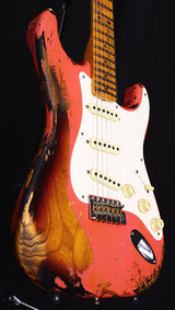 Fender Custom Shop 1957 Stratocaster Heavy Relic NAMM Limited Tahitian Coral Over 2 Tone Sunburst-Brian's Guitars