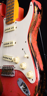 Fender Custom Shop 1957 Stratocaster Heavy Relic NAMM Limited Tahitian Coral Over 2 Tone Sunburst-Brian's Guitars