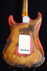 Fender Custom Shop 1957 Stratocaster Heavy Relic NAMM Limited Tahitian Coral Over 2 Tone Sunburst-Brian's Guitars