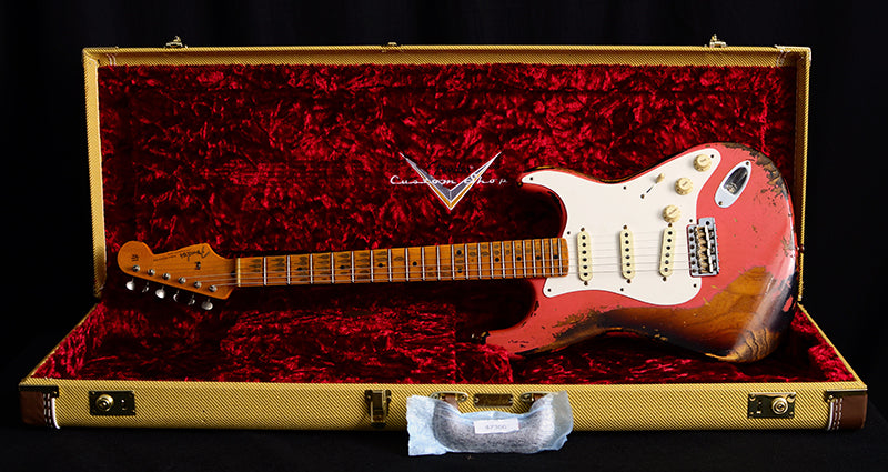 Fender Custom Shop 1957 Stratocaster Heavy Relic NAMM Limited Tahitian Coral Over 2 Tone Sunburst-Brian's Guitars
