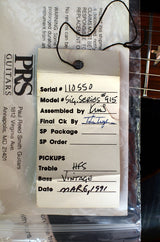 1991 Paul Reed Smith Signature #915-Brian's Guitars