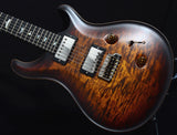 Used Paul Reed Smith Wood Library Custom 24 Satin Black Gold Burst-Brian's Guitars