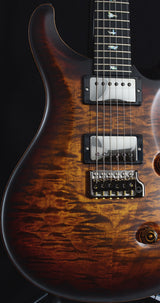 Used Paul Reed Smith Wood Library Custom 24 Satin Black Gold Burst-Brian's Guitars