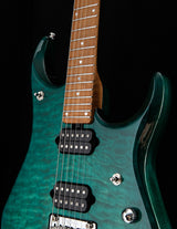 Used Ernie Ball Music Man JP-15 Teal Burst Quilt