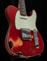 Used Fender Custom Shop 1963 Telecaster Relic Candy Apple Red Over 3 Tone Sunburst