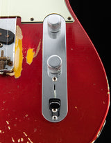Used Fender Custom Shop 1963 Telecaster Relic Candy Apple Red Over 3 Tone Sunburst