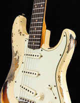 Fender Custom Shop 1959 Stratocaster Super Heavy Relic Aged Vintage White Over 3 Tone Sunburst