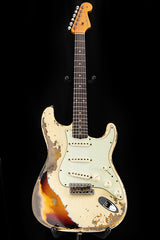 Fender Custom Shop 1959 Stratocaster Super Heavy Relic Aged Vintage White Over 3 Tone Sunburst