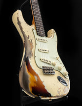 Fender Custom Shop 1959 Stratocaster Super Heavy Relic Aged Vintage White Over 3 Tone Sunburst
