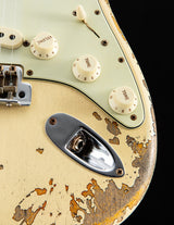 Fender Custom Shop 1959 Stratocaster Super Heavy Relic Aged Vintage White Over 3 Tone Sunburst