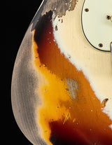 Fender Custom Shop 1959 Stratocaster Super Heavy Relic Aged Vintage White Over 3 Tone Sunburst