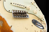 Fender Custom Shop 1959 Stratocaster Super Heavy Relic Aged Vintage White Over 3 Tone Sunburst