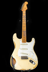Used Fender Custom Shop Limited Edition '56 Stratocaster Relic Aged Vintage White Over 2-Color Sunburst