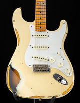 Used Fender Custom Shop Limited Edition '56 Stratocaster Relic Aged Vintage White Over 2-Color Sunburst