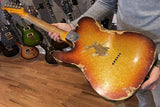 Fender Custom Shop 1963 C/R Telecaster Heavy Relic Super Faded Aged 3 Tone Sunburst Sparkle-Brian's Guitars