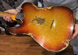 Fender Custom Shop 1963 C/R Telecaster Heavy Relic Super Faded Aged 3 Tone Sunburst Sparkle-Brian's Guitars