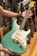 Fender Custom Shop Super Custom Deluxe Strat 2018 NAMM Limited Edition Sea Foam Green Sparkle-Electric Guitars-Brian's Guitars
