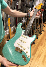Fender Custom Shop Super Custom Deluxe Strat 2018 NAMM Limited Edition Sea Foam Green Sparkle-Electric Guitars-Brian's Guitars