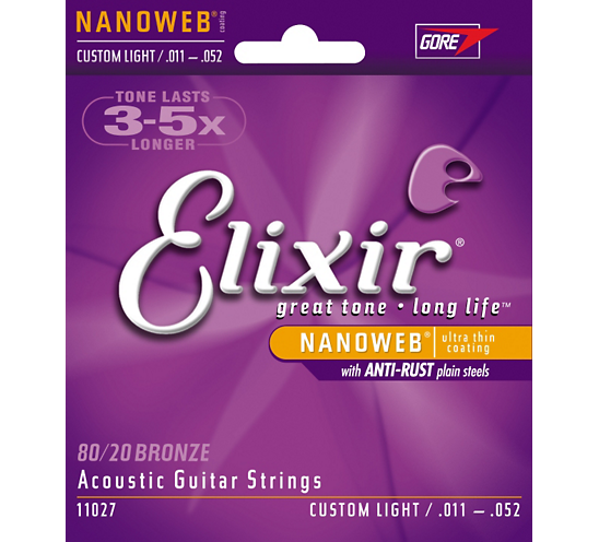 Elixir Nanoweb 80/20 Acoustic 11-52-Accessories-Brian's Guitars