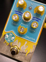 Beetronics Swarm Analog Fuzz Harmonizer Custom Aqua Flames