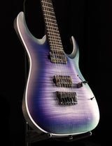 Used Ibanez RGA61AL Axion Label Electric Guitar Indigo Aurora Burst Flat