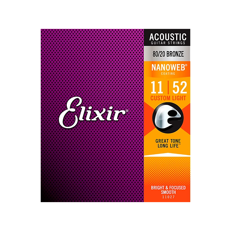 Elixir Nanoweb Acoustic 80/20 Bronze Acoustic Guitar Strings