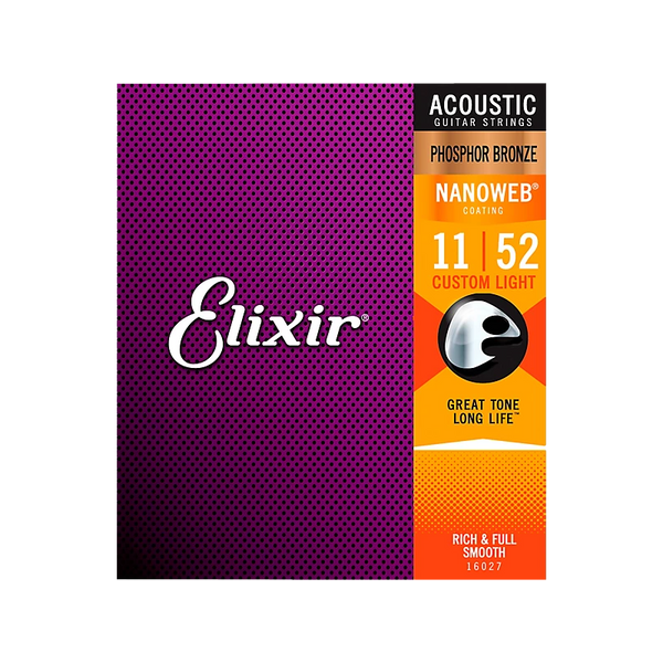 Elixir Nanoweb Acoustic Phosphor Bronze Acoustic Guitar Strings