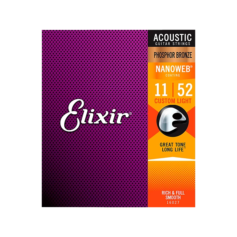 Elixir Nanoweb Acoustic Phosphor Bronze Acoustic Guitar Strings