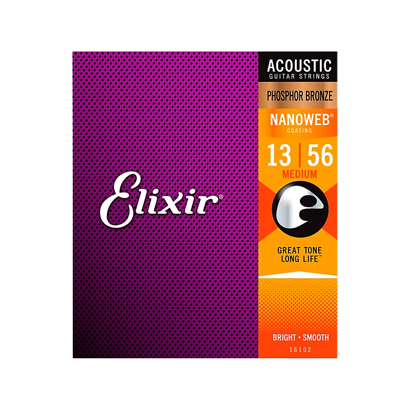 Elixir Nanoweb Acoustic Phosphor Bronze Acoustic Guitar Strings