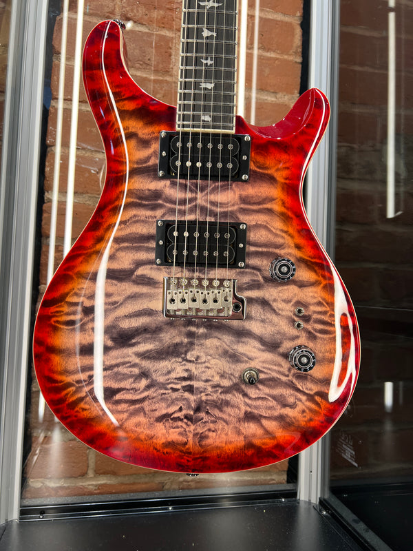 Paul Reed Smith SE Custom 24-08 Quilt Top Charcoal Cherry Burst