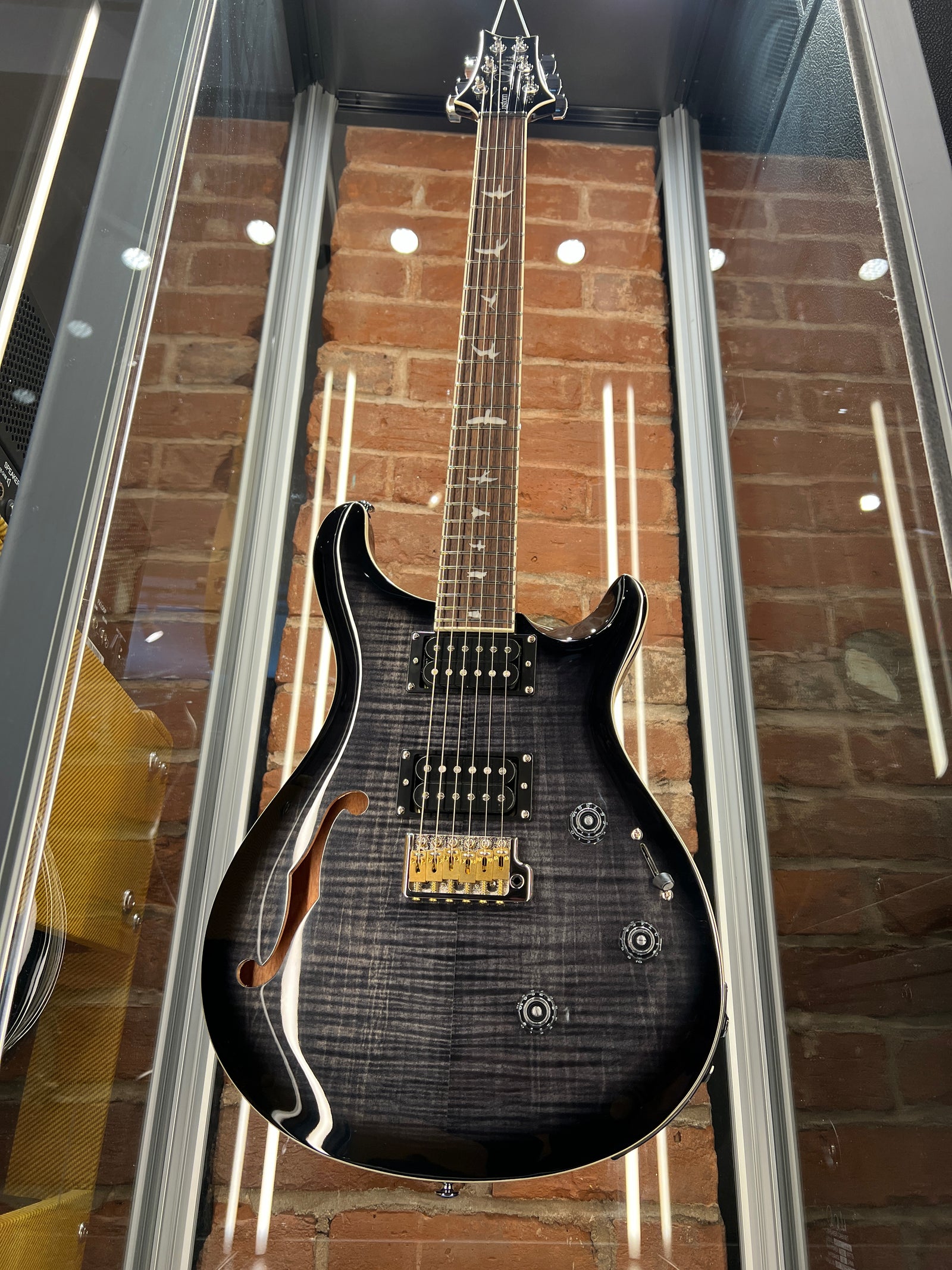 Paul Reed Smith SE Custom 24 Semi-Hollow Piezo Charcoal Smokeburst