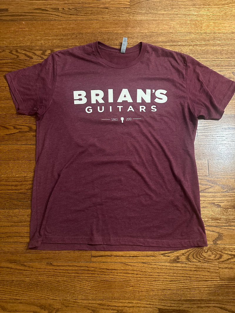 Brian's Guitars Logo T-Shirt Heather Maroon