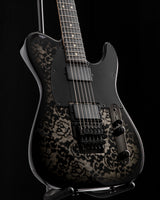 Tom Anderson T Classic Contoured White Dog Hair Black Floral Burst