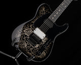 Tom Anderson T Classic Contoured White Dog Hair Black Floral Burst