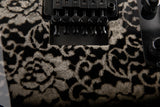 Tom Anderson T Classic Contoured White Dog Hair Black Floral Burst
