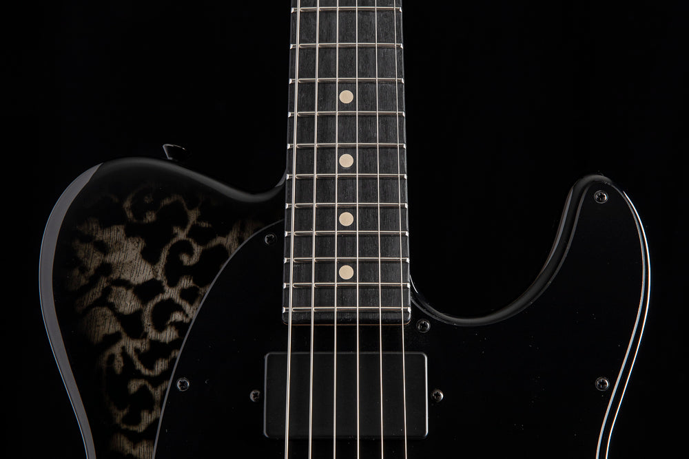 Tom Anderson T Classic Contoured White Dog Hair Black Floral Burst